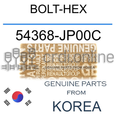 BOLT-HEX [ORIGINAL] 54368-JP00C 54368JP00C 54368 JP00C