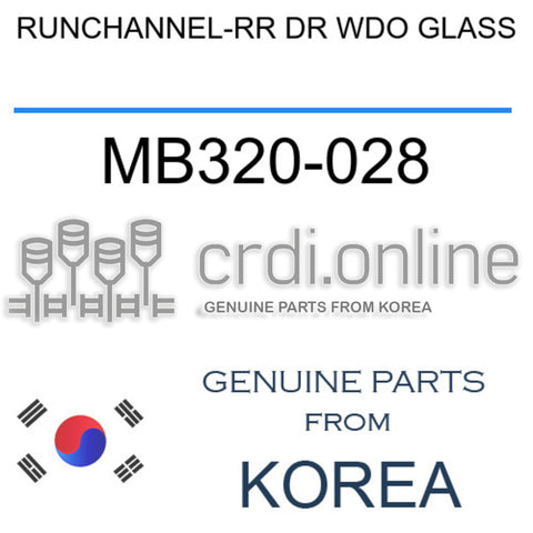 RUNCHANNEL-RR DR WDO GLASS MB320-028 MB320028 MB320 028