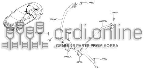 BELT ASSY-BUCKLEREAR LH 88842-9310R 888429310R 88842 9310R