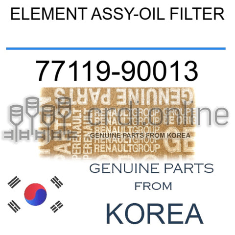ELEMENT ASSY-OIL FILTER [ORIGINAL] 77119-90013 7711990013 77119 90013