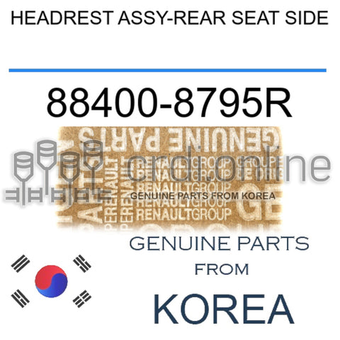 HEADREST ASSY-REAR SEAT SIDE [ORIGINAL] 88400-8795R 884008795R 88400 8795R