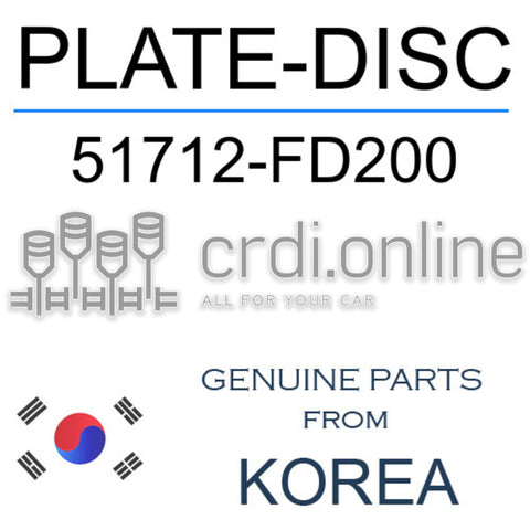 PLATE-DISC [ORIGINAL] 51712-FD200 51712FD200 51712 FD200
