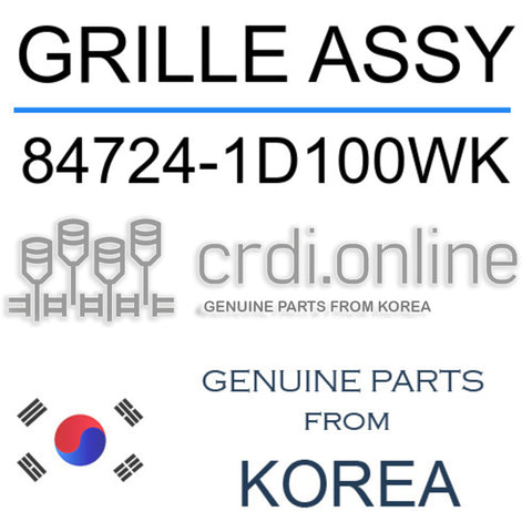 GRILLE ASSY [ORIGINAL] 84724-1D100WK 847241D100WK 84724 1D100WK