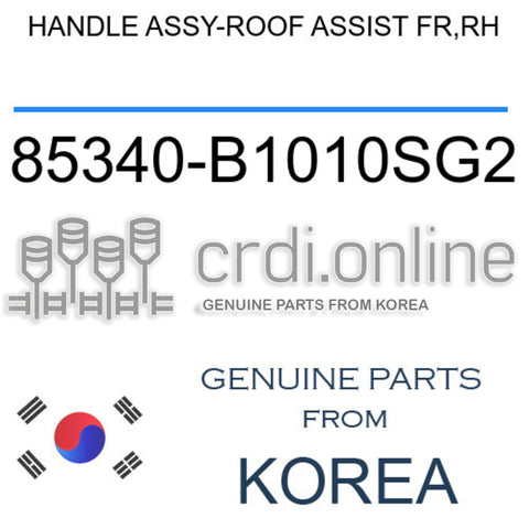 HANDLE ASSY-ROOF ASSIST FR,RH [ORIGINAL] 85340-B1010SG2 85340B1010SG2 85340 B1010SG2