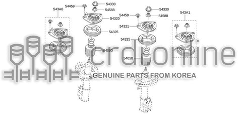 INSULATOR ASSY-STRUT MOUNTINGLH 54320-4459R 543204459R 54320 4459R