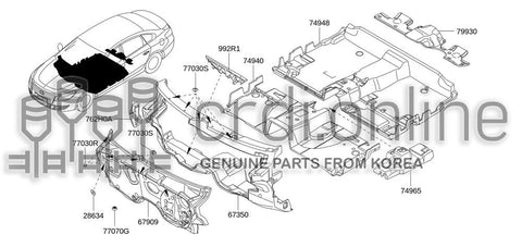 INSULATOR-REAR FLOOR 74948-0017R 749480017R 74948 0017R