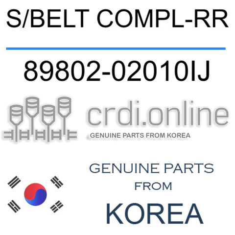 S/BELT COMPL-RR 89802-02010IJ 8980202010IJ 89802 02010IJ