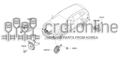 BUZZER ASSY 25640-3076R 256403076R 25640 3076R