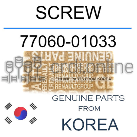 SCREW [ORIGINAL] 77060-01033 7706001033 77060 01033