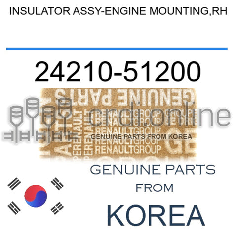 INSULATOR ASSY-ENGINE MOUNTING,RH [ORIGINAL] 24210-51200 2421051200 24210 51200