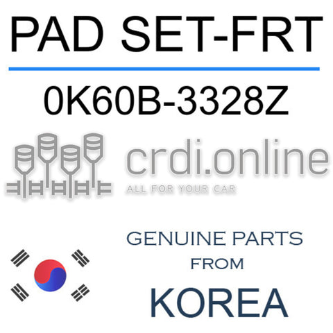 PAD SET-FRT [ORIGINAL] 0K60B-3328Z 0K60B3328Z 0K60B 3328Z
