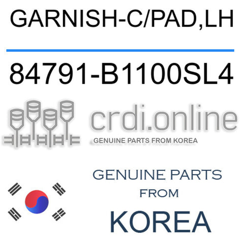 GARNISH-C/PAD,LH [ORIGINAL] 84791-B1100SL4 84791B1100SL4 84791 B1100SL4