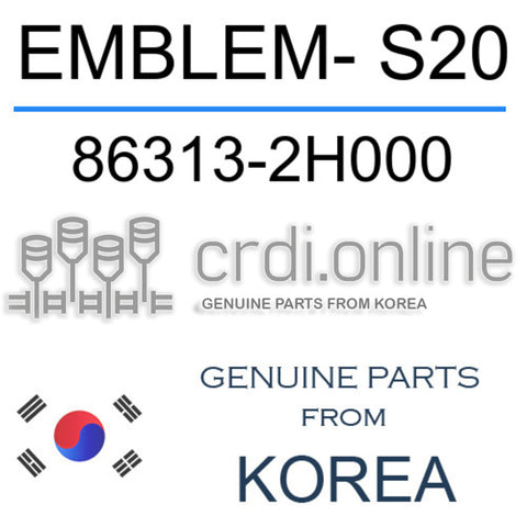 EMBLEM- S20 [ORIGINAL] 86313-2H000 863132H000 86313 2H000