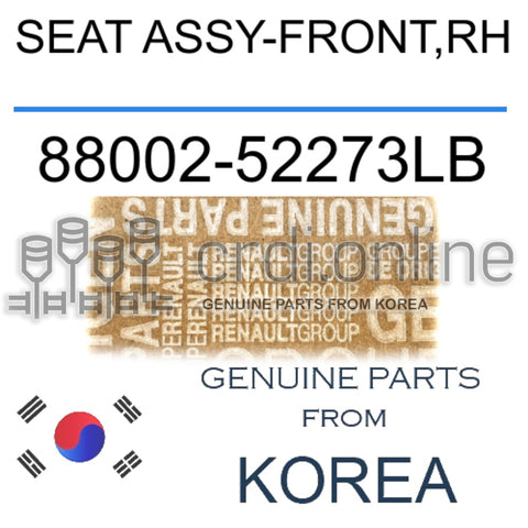 SEAT ASSY-FRONT,RH [ORIGINAL] 88002-52273LB 8800252273LB 88002 52273LB