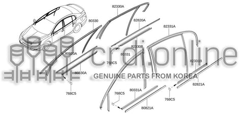 WEATHERSTRIP-FRONT DOORINNER RH 80330-0019R 803300019R 80330 0019R