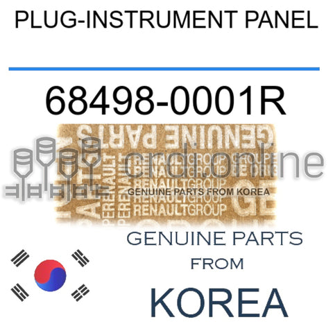 PLUG-INSTRUMENT PANEL [ORIGINAL] 68498-0001R 684980001R 68498 0001R