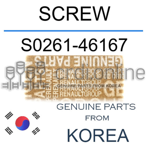SCREW [ORIGINAL] S0261-46167 S026146167 S0261 46167