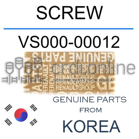 SCREW [ORIGINAL] VS000-00012 VS00000012 VS000 00012