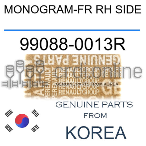 MONOGRAM-FR RH SIDE [ORIGINAL] 99088-0013R 990880013R 99088 0013R