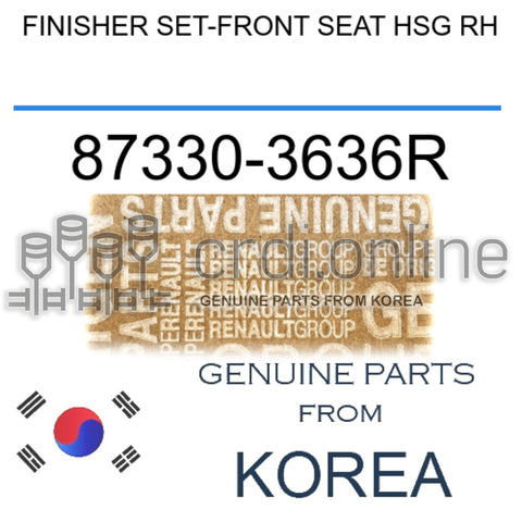 FINISHER SET-FRONT SEAT HSG RH [ORIGINAL] 87330-3636R 873303636R 87330 3636R