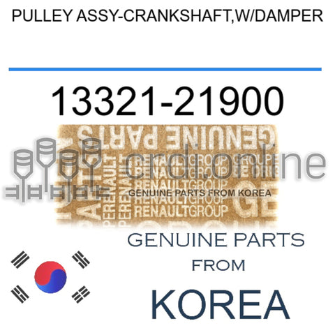 PULLEY ASSY-CRANKSHAFT,W/DAMPER [ORIGINAL] 13321-21900 1332121900 13321 21900