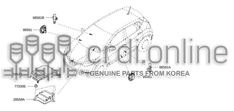 DETECTOR-AIR BAG 98510-6686R 985106686R 98510 6686R