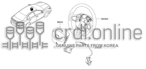 MODULE ASSY-AIR BAGDRIVER 98510-4663R 985104663R 98510 4663R