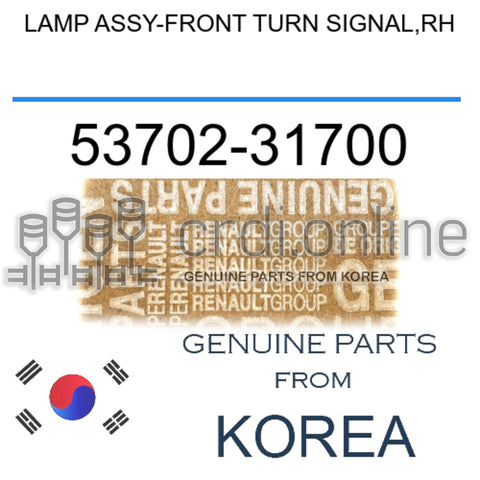 LAMP ASSY-FRONT TURN SIGNAL,RH [ORIGINAL] 53702-31700 5370231700 53702 31700