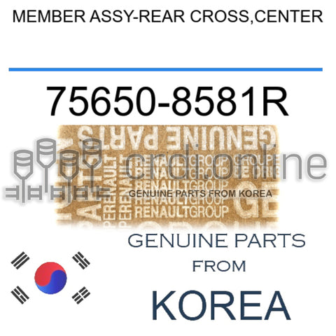MEMBER ASSY-REAR CROSS,CENTER [ORIGINAL] 75650-8581R 756508581R 75650 8581R