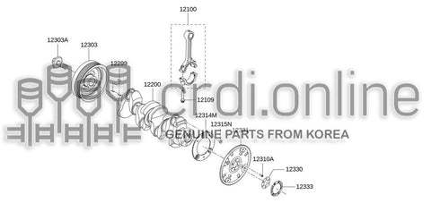 PULLEY-CRANKSHAFT 12303-3TA0C 123033TA0C 12303 3TA0C