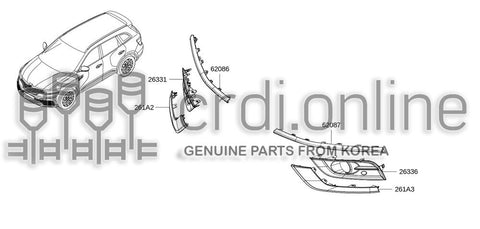 COVER ASSY-FOG LAMPLH 26336-7835R 263367835R 26336 7835R