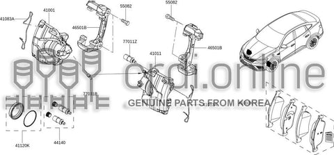 PAD KIT-FRONT DISC BRAKE 410A1-2582R 410A12582R 410A1 2582R