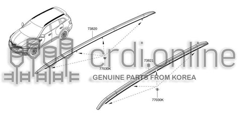 ROOF RACK COMPLETERH 73820-8251R 738208251R 73820 8251R