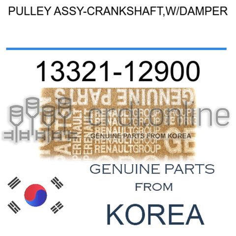PULLEY ASSY-CRANKSHAFT,W/DAMPER [ORIGINAL] 13321-12900 1332112900 13321 12900