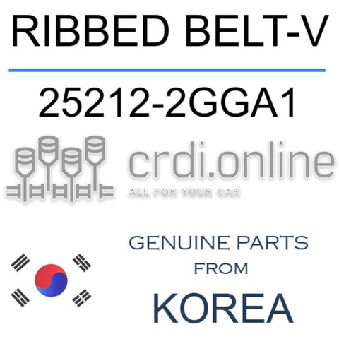 RIBBED BELT-V [ORIGINAL] 25212-2GGA1 252122GGA1 25212 2GGA1