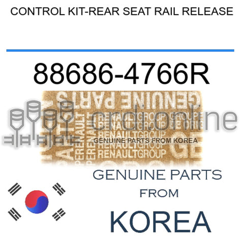 CONTROL KIT-REAR SEAT RAIL RELEASE [ORIGINAL] 88686-4766R 886864766R 88686 4766R