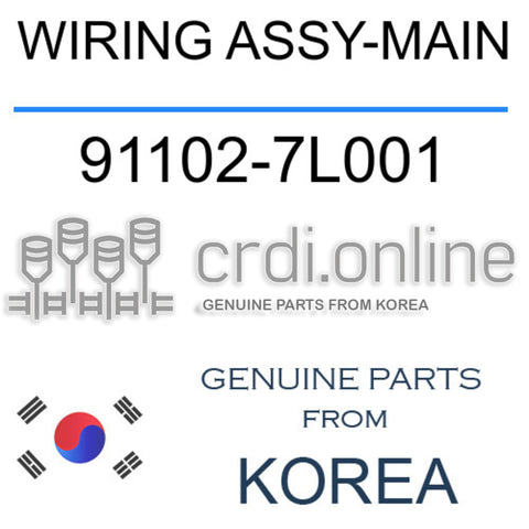 WIRING ASSY-MAIN [ORIGINAL] 91102-7L001 911027L001 91102 7L001