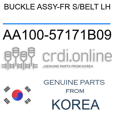 BUCKLE ASSY-FR S/BELT LH [ORIGINAL] AA100-57171B09 AA10057171B09 AA100 57171B09