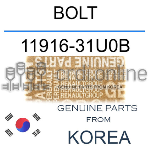 BOLT [ORIGINAL] 11916-31U0B 1191631U0B 11916 31U0B