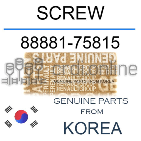 SCREW [ORIGINAL] 88881-75815 8888175815 88881 75815