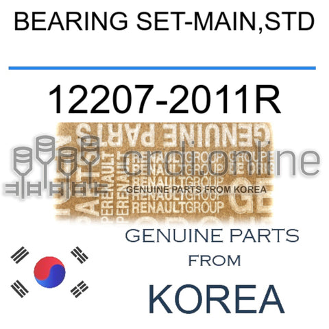 BEARING SET-MAIN,STD [ORIGINAL] 12207-2011R 122072011R 12207 2011R