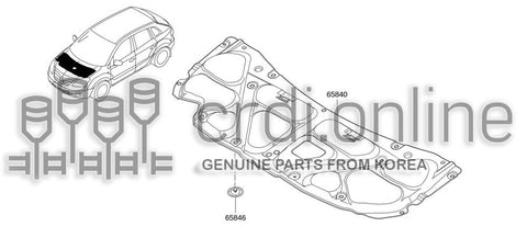 CLIP-HOOD INSULATOR [ORIGINAL] 65846-30F00 6584630F00 65846 30F00