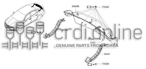 TRIM-BOOT LID HINGEUPPERRH 84446-9387R 844469387R 84446 9387R