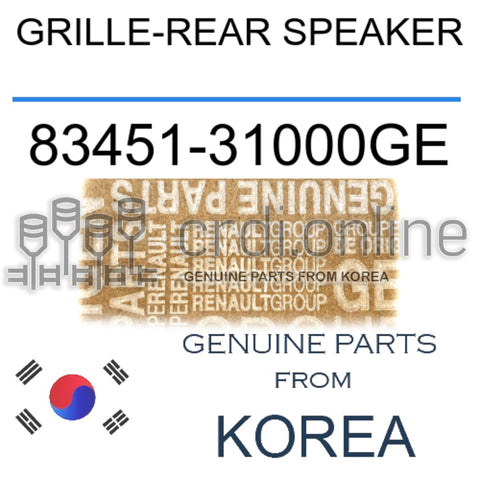 GRILLE-REAR SPEAKER [ORIGINAL] 83451-31000GE 8345131000GE 83451 31000GE