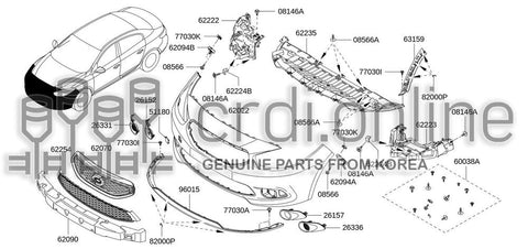 DEFLECTOR-FRONT BUMPER 62235-4089R 622354089R 62235 4089R