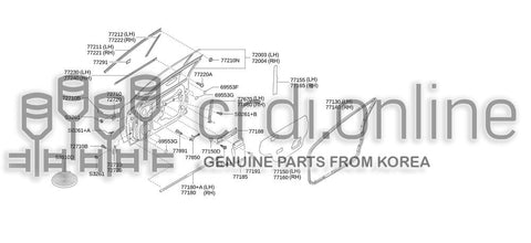 DOOR ASSY-FRONTRH 72004-51750P1 7200451750P1 72004 51750P1