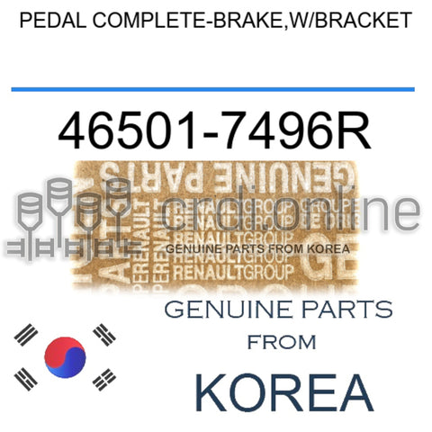 PEDAL COMPLETE-BRAKE,W/BRACKET [ORIGINAL] 46501-7496R 465017496R 46501 7496R