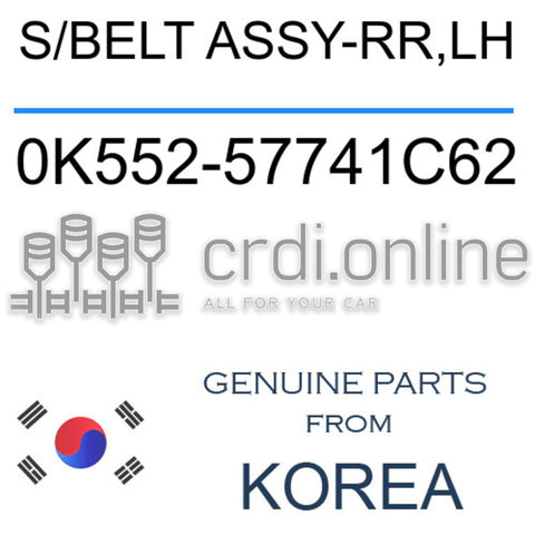 S/BELT ASSY-RR,LH [ORIGINAL] 0K552-57741C62 0K55257741C62 0K552 57741C62