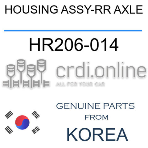 HOUSING ASSY-RR AXLE [ORIGINAL] HR206-014 HR206014 HR206 014
