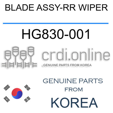 BLADE ASSY-RR WIPER HG830-001 HG830001 HG830 001